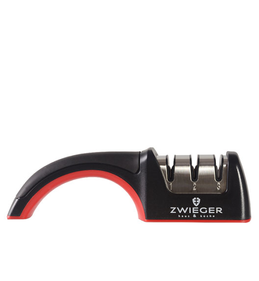 ZWIEGER KLASSIKER Komplet 5 noży w bloku czarnym + Ostrzałka Rapid / stal nierdzewna + tworzywo MDF