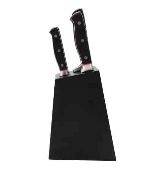 ZWIEGER KLASSIKER Komplet 5 noży w bloku czarnym + Ostrzałka Starke Pro / stal nierdzewna + tworzywo MDF