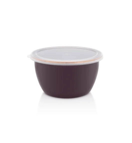 METALAC | BORDEAUX Pojemnik emaliowany z plastikową pokrywką 16 cm 1.7 L, bordowy