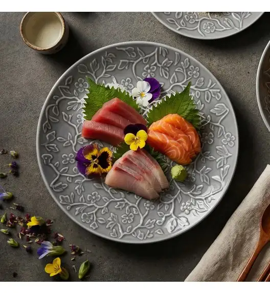 LUBIANA HANAMI K100 Serwis obiadowy 36 el / 12 osób | szary 