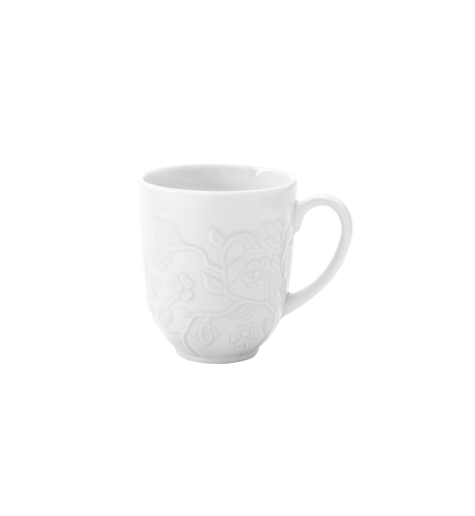 LUBIANA HANAMI Serwis obiadowy 30 el / 6 osób z kubkami i salaterkami | biała porcelana 