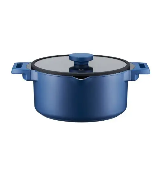 AMBITION COBALT Garnek z pokrywką 28 cm / powłoka Qualum Ceramic