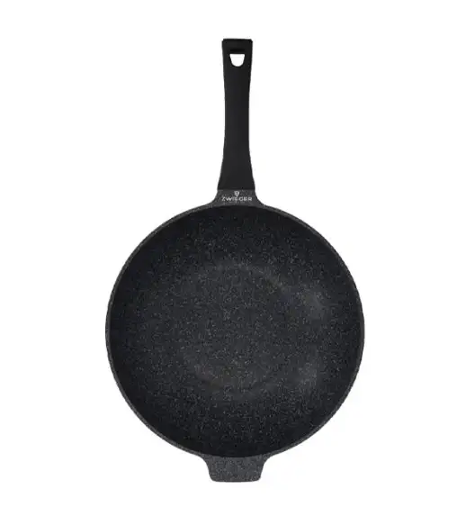 ZWIEGER BLACK STONE Zestaw garnków z pokrywkami 20, 24, 28 cm + Patelnie 20, 24, 28 cm + Grillowa 28 cm + Brytfanna 32 cm + Wok 32 cm