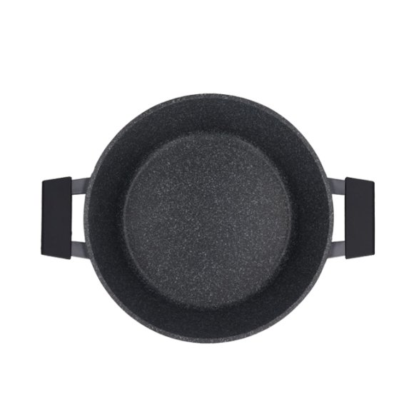 ZWIEGER BLACK STONE Zestaw Garnek z pokrywką 28 cm + Rondel 16 cm + Patelnie 20, 24, 28 cm 