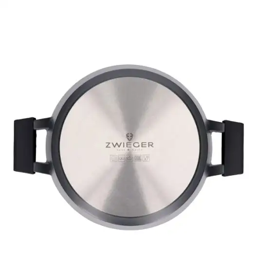ZWIEGER BLACK STONE Zestaw Garnek z pokrywką 28 cm + Rondel 16 cm + Patelnie 20, 24, 28 cm 