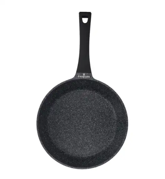 ZWIEGER BLACK STONE Zestaw Garnek z pokrywką 28 cm + Rondel 16 cm + Patelnie 20, 24, 28 cm 