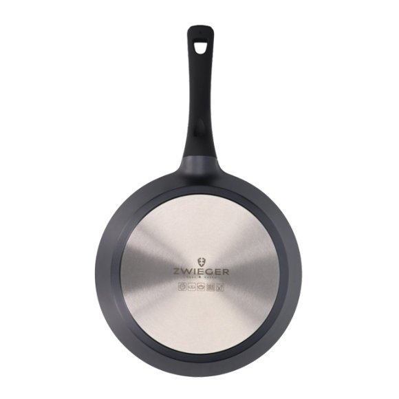 ZWIEGER BLACK STONE Zestaw Garnek z pokrywką 28 cm + Rondel 16 cm + Patelnie 20, 24, 28 cm 