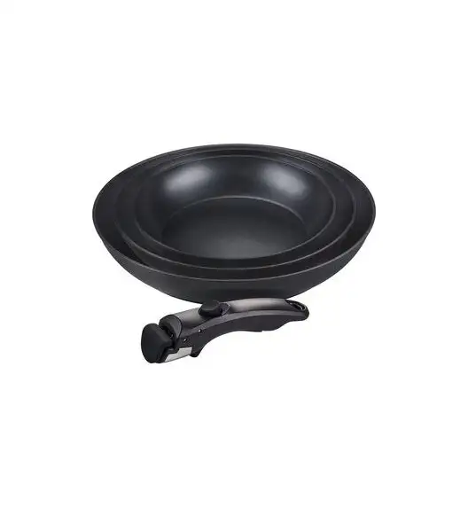 MG HOME CLEVER KITCHEN ZESTAW 3 PATELNI 20/24/28 CM Z ODPINANĄ RĄCZKĄ