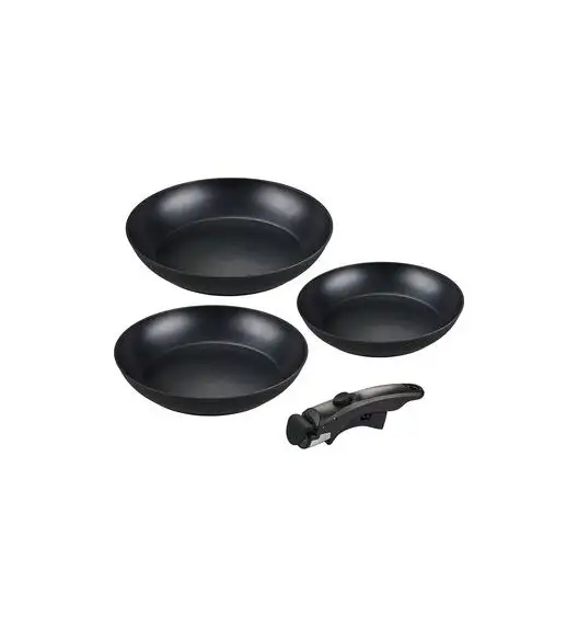 MG HOME CLEVER KITCHEN ZESTAW 3 PATELNI 20/24/28 CM Z ODPINANĄ RĄCZKĄ
