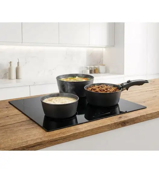 MG HOME CLEVER KITCHEN ZESTAW 3 GARNKÓW 18/20/22 CM Z ODPINANĄ RĄCZKĄ