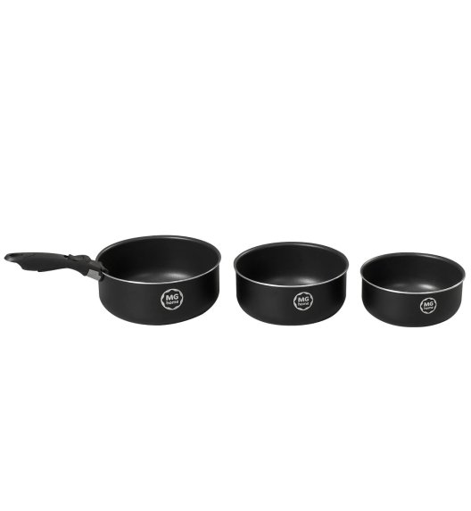 MG HOME CLEVER KITCHEN ZESTAW 3 GARNKÓW 18/20/22 CM Z ODPINANĄ RĄCZKĄ