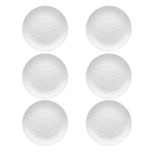 LUBIANA HANAMI Talerz obiadowy płytki 27 cm x 6 sztuk / biała porcelana luz