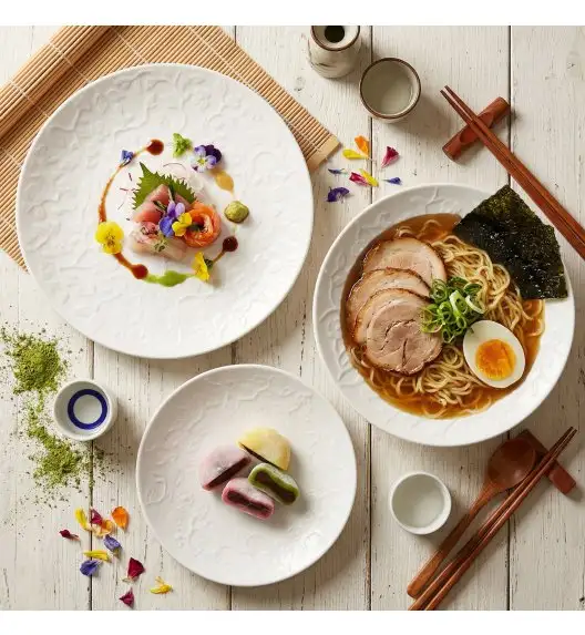 LUBIANA HANAMI Talerz głęboki 21,5 cm / biała porcelana luz