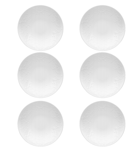 LUBIANA HANAMI Talerz głęboki 21,5 cm x 6 sztuk / biała porcelana luz
