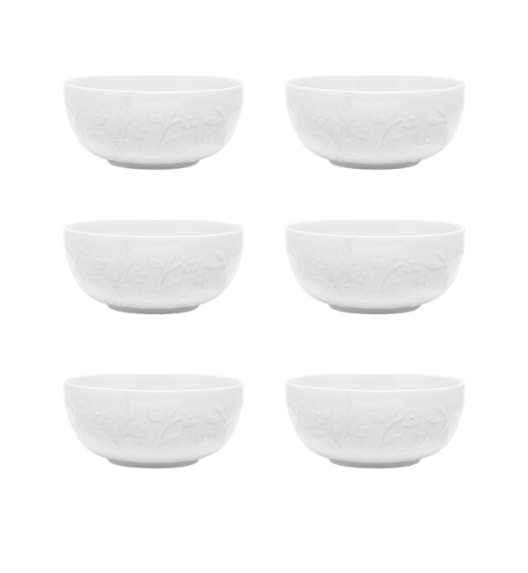 LUBIANA HANAMI Miska / salaterka 16 cm x 6 sztuk / biała porcelana luz