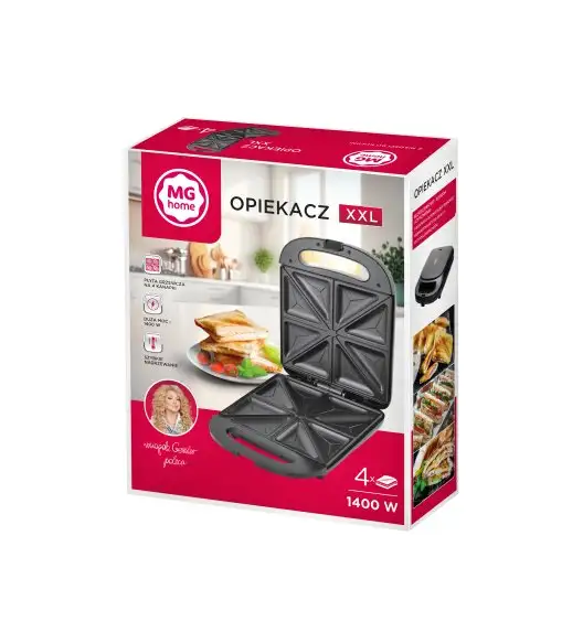 MG HOME Opiekacz XXL na 4 kanapki / tosty