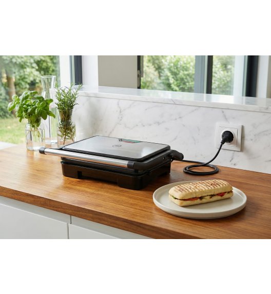 MG HOME Mini Grill elektryczny panini 1000W / srebrny