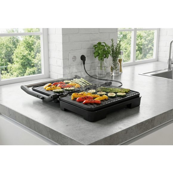 MG HOME Mini Grill elektryczny panini 1000W / srebrny