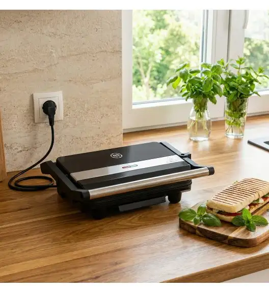 MG HOME Mini Grill elektryczny panini 1000W / czarny