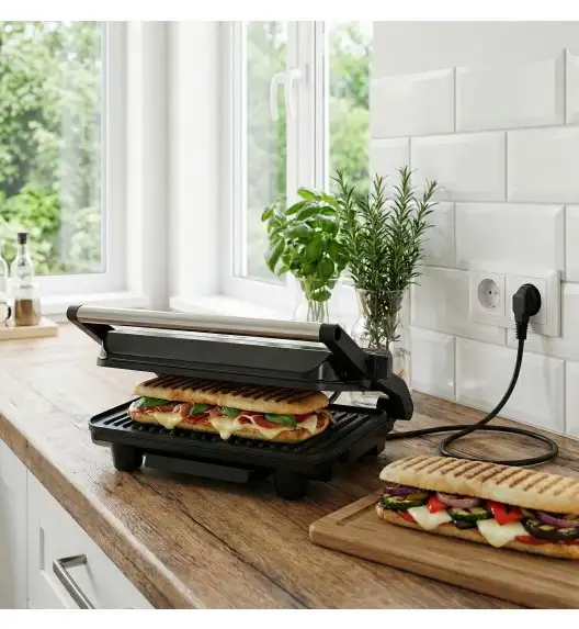 MG HOME Mini Grill elektryczny panini 1000W / czarny
