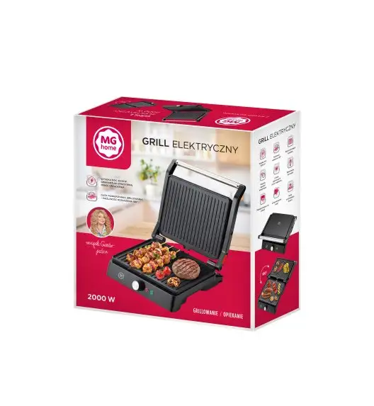 MG HOME Grill elektryczny 2000W / czarny
