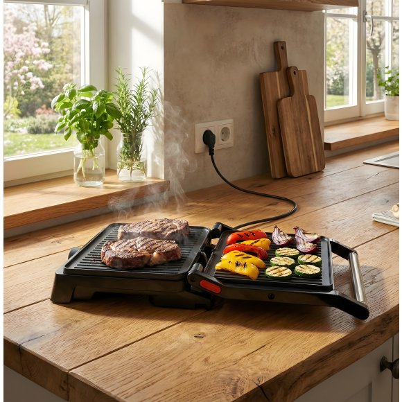 WYPRZEDAŻ! MG HOME Grill elektryczny 2000W / czarny
