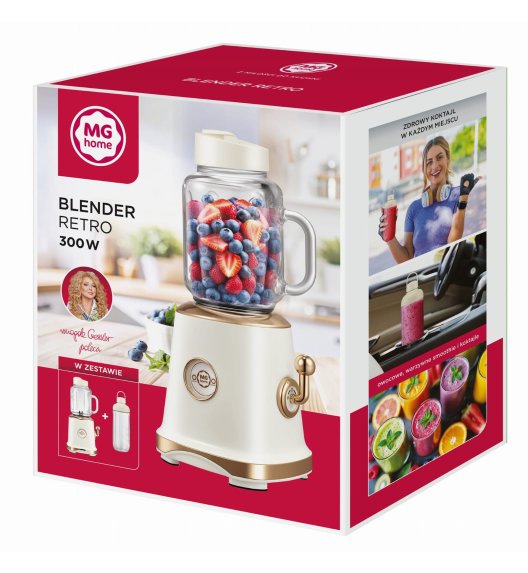 MG HOME Blender RETRO 300W / kremowy