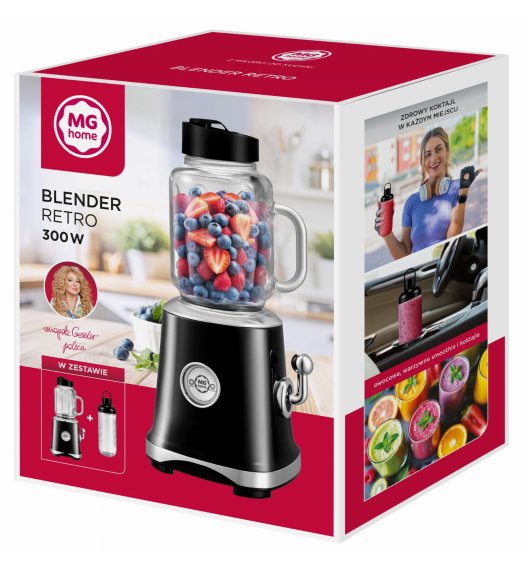 MG HOME Blender RETRO 300W / czarny
