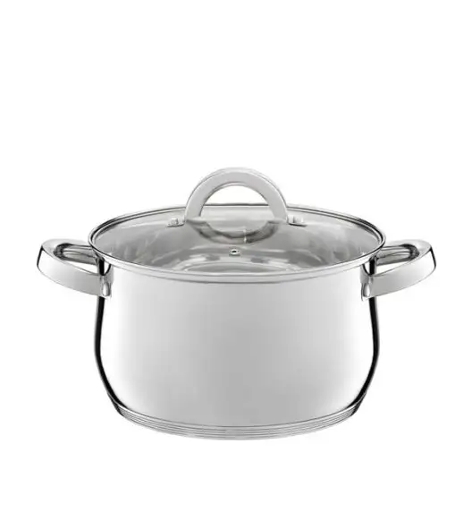 AMBITION BERRY Komplet Garnków 18, 20, 24 cm + Rondel 16 cm / z pokrywkami / stal nierdzewna