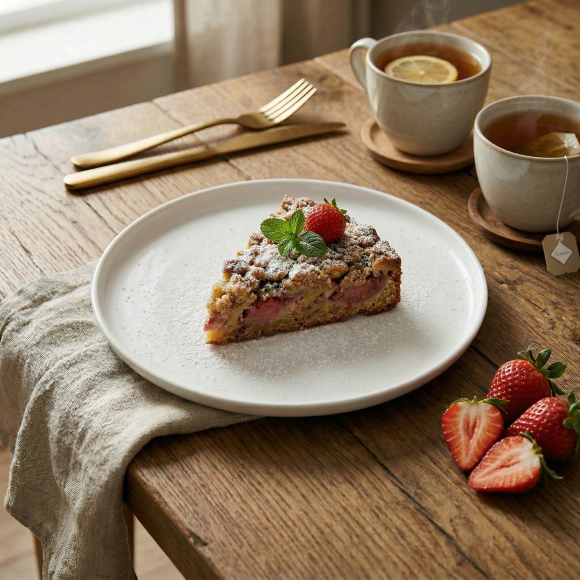 LUBIANA ANKARA | Talerz deserowy 20 cm | biała porcelana luz 