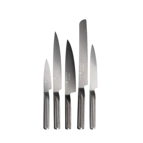 WYPRZEDAŻ! ZWIEGER DARQUE Komplet 5 noży LUZEM - BRAK BLOKU W KOMPLECIE / stal nierdzewna 