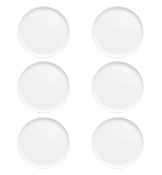 LUBIANA ANKARA | Talerz deserowy 20 cm x 6 sztuk | biała porcelana luz 