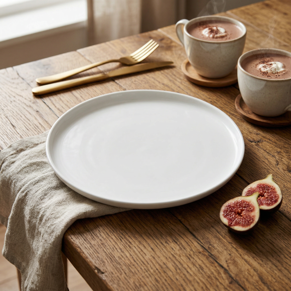 LUBIANA ANKARA | Talerz deserowy 20 cm x 6 sztuk | biała porcelana luz 