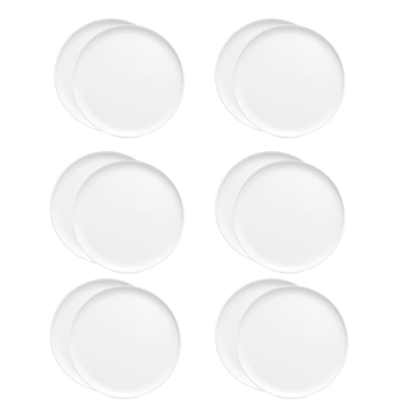 LUBIANA ANKARA | Talerz deserowy 20 cm x 12 sztuk | biała porcelana luz 