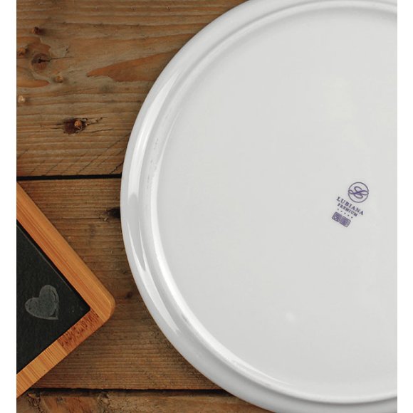 LUBIANA ANKARA | Talerz deserowy 20 cm x 12 sztuk | biała porcelana luz 
