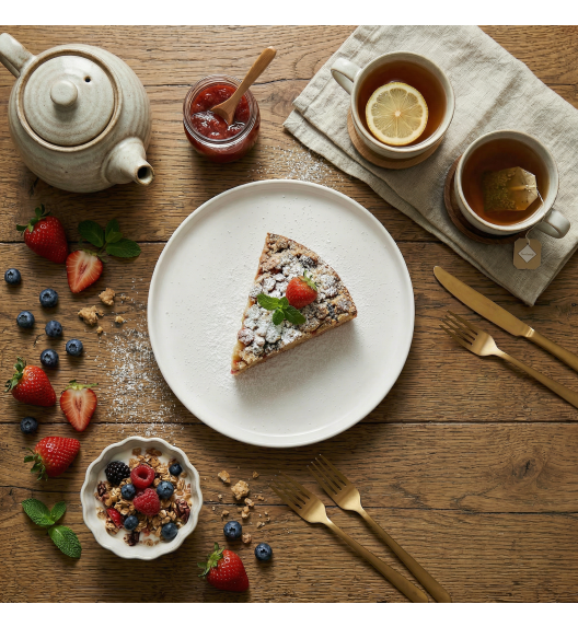 LUBIANA ANKARA | Talerz płytki 17,5 cm x 6 sztuk | biała porcelana luz 