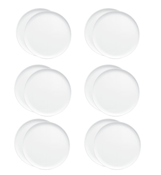 LUBIANA ANKARA | Talerz płytki 17,5 cm x 12 sztuk | biała porcelana luz 