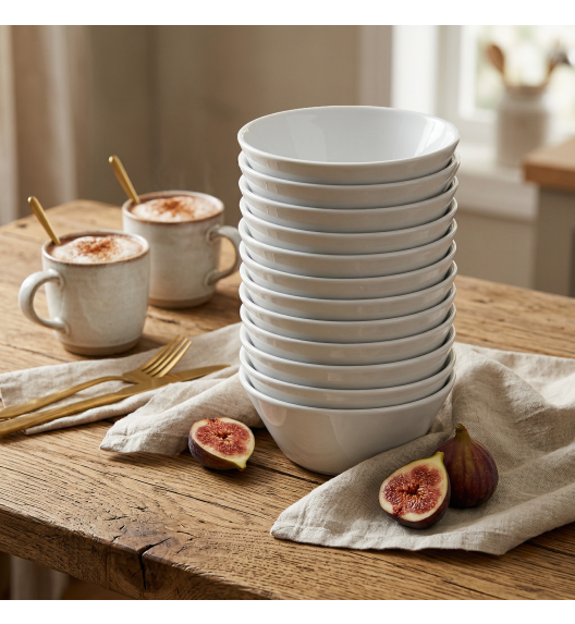 LUBIANA ANKARA | Salaterka 16 cm x 12 sztuk | biała porcelana luz 