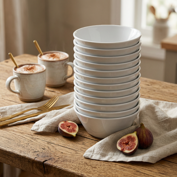 LUBIANA ANKARA | Salaterka 16 cm x 12 sztuk | biała porcelana luz 