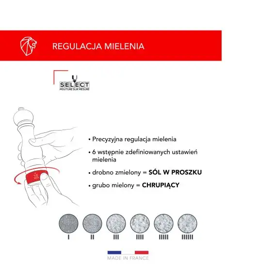 PEUGEOT PARIS Młynek do soli 22 cm biały u-select