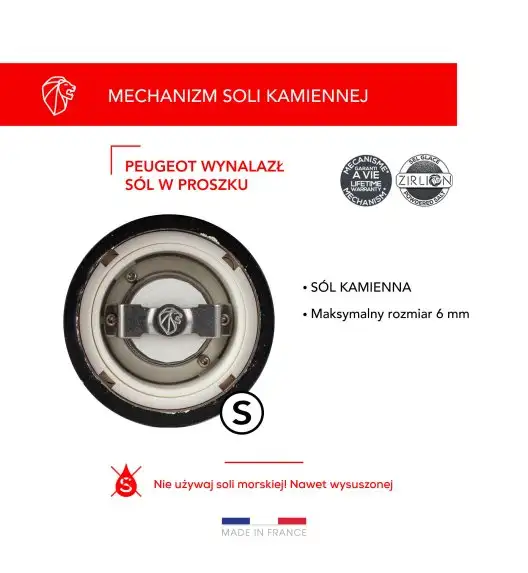 PEUGEOT PARIS Młynek do soli 18 cm czekolada u-select