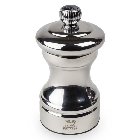 PEUGEOT BISTRO SHINY Młynek do soli 10 cm srebrny