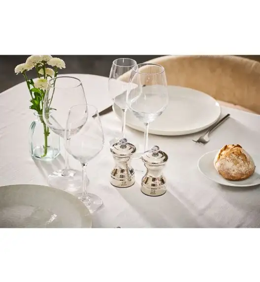 PEUGEOT BISTRO SHINY Młynek do soli 10 cm srebrny