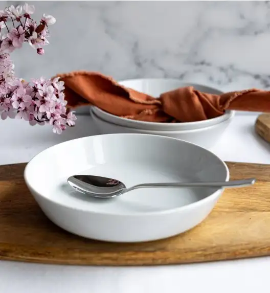 LUBIANA ANKARA | Talerz głęboki 20 cm | biała porcelana luz 