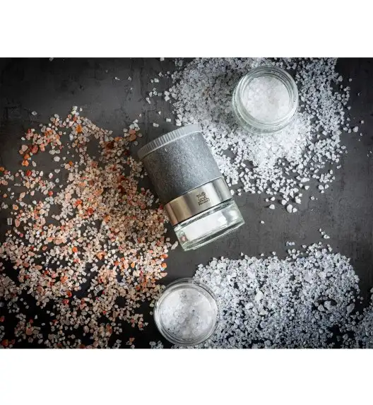 PEUGEOT MAESTRO Zestaw młynków do pieprzu i soli DUO 11 cm + 6 przypraw