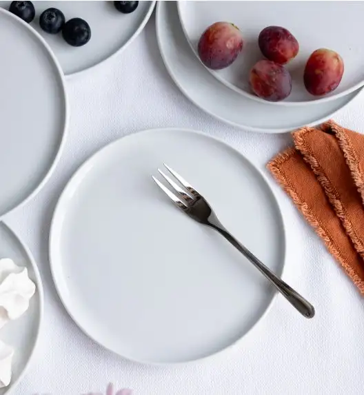 LUBIANA ANKARA | Talerz obiadowy 26 cm x 12 sztuk | biała porcelana luz 