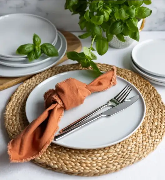 LUBIANA ANKARA | Talerz obiadowy 26 cm x 12 sztuk | biała porcelana luz 