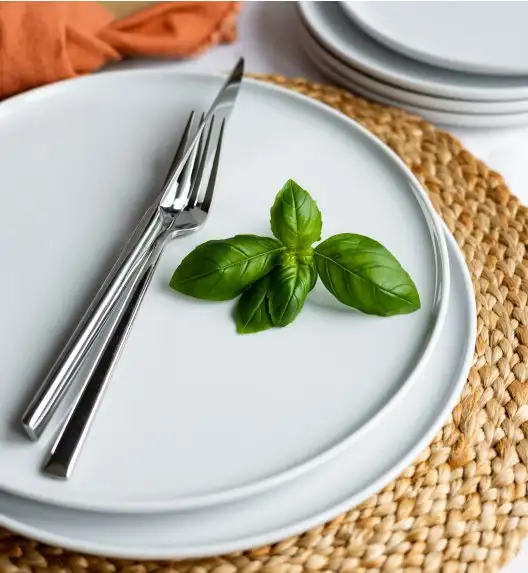 LUBIANA ANKARA | Talerz obiadowy 26 cm x 12 sztuk | biała porcelana luz 