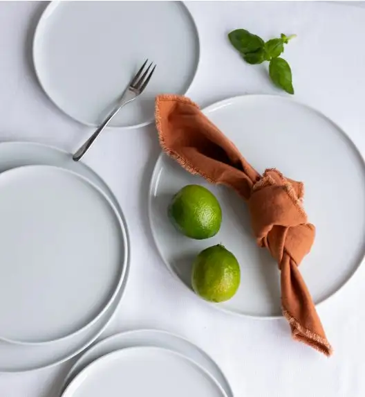 LUBIANA ANKARA | Talerz obiadowy 26 cm x 12 sztuk | biała porcelana luz 