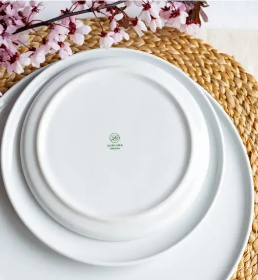 LUBIANA ANKARA | Talerz obiadowy 26 cm x 12 sztuk | biała porcelana luz 